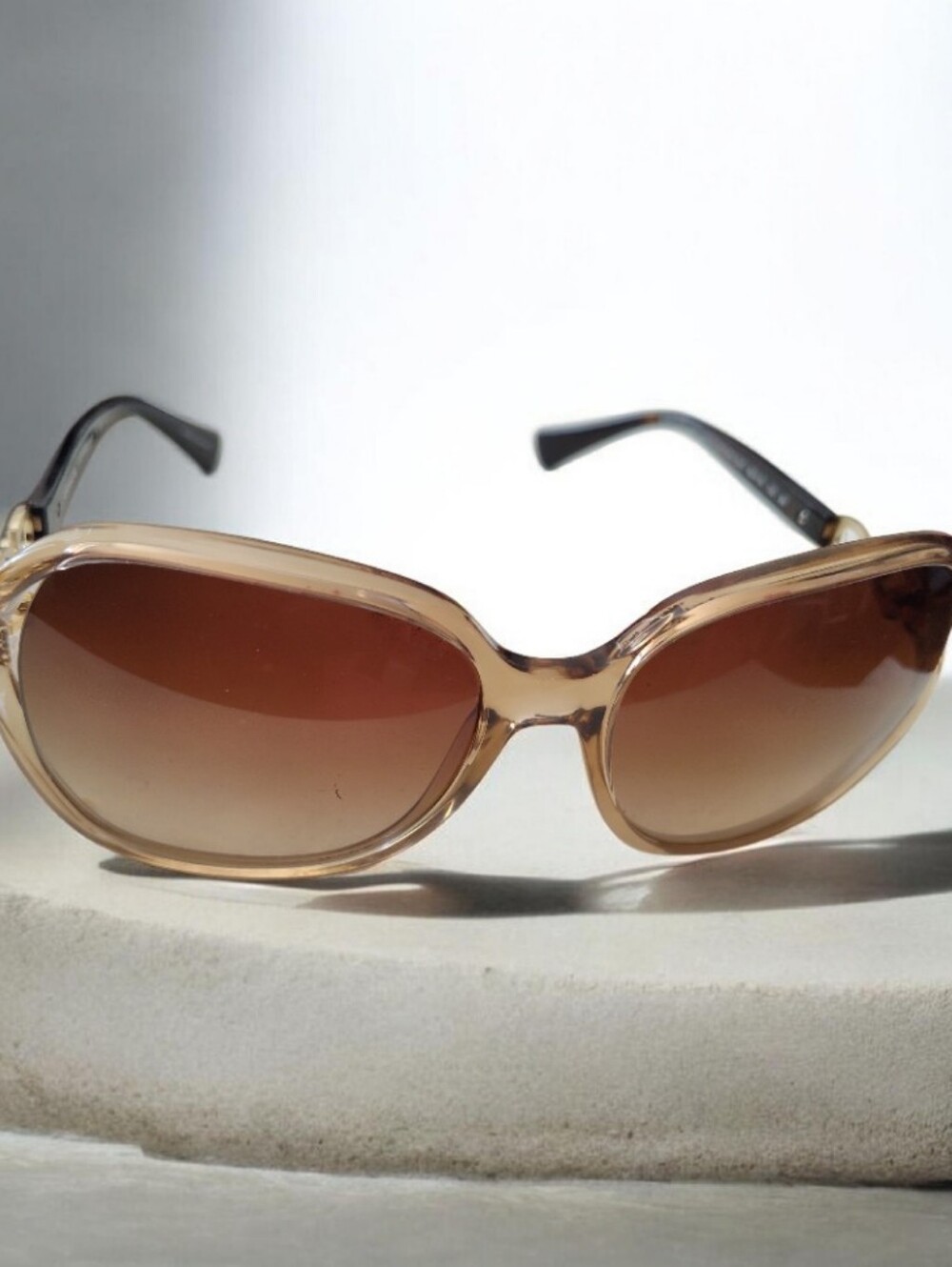 Women’s Coach 532013 Crystal Light Brown/Dark Tort Sunglasses with Case n Lens - Picture 3 of 6